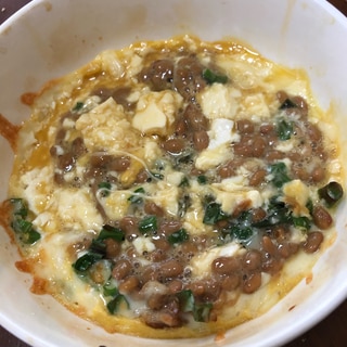 卵と豆腐の納豆入りヘルシーグラタン